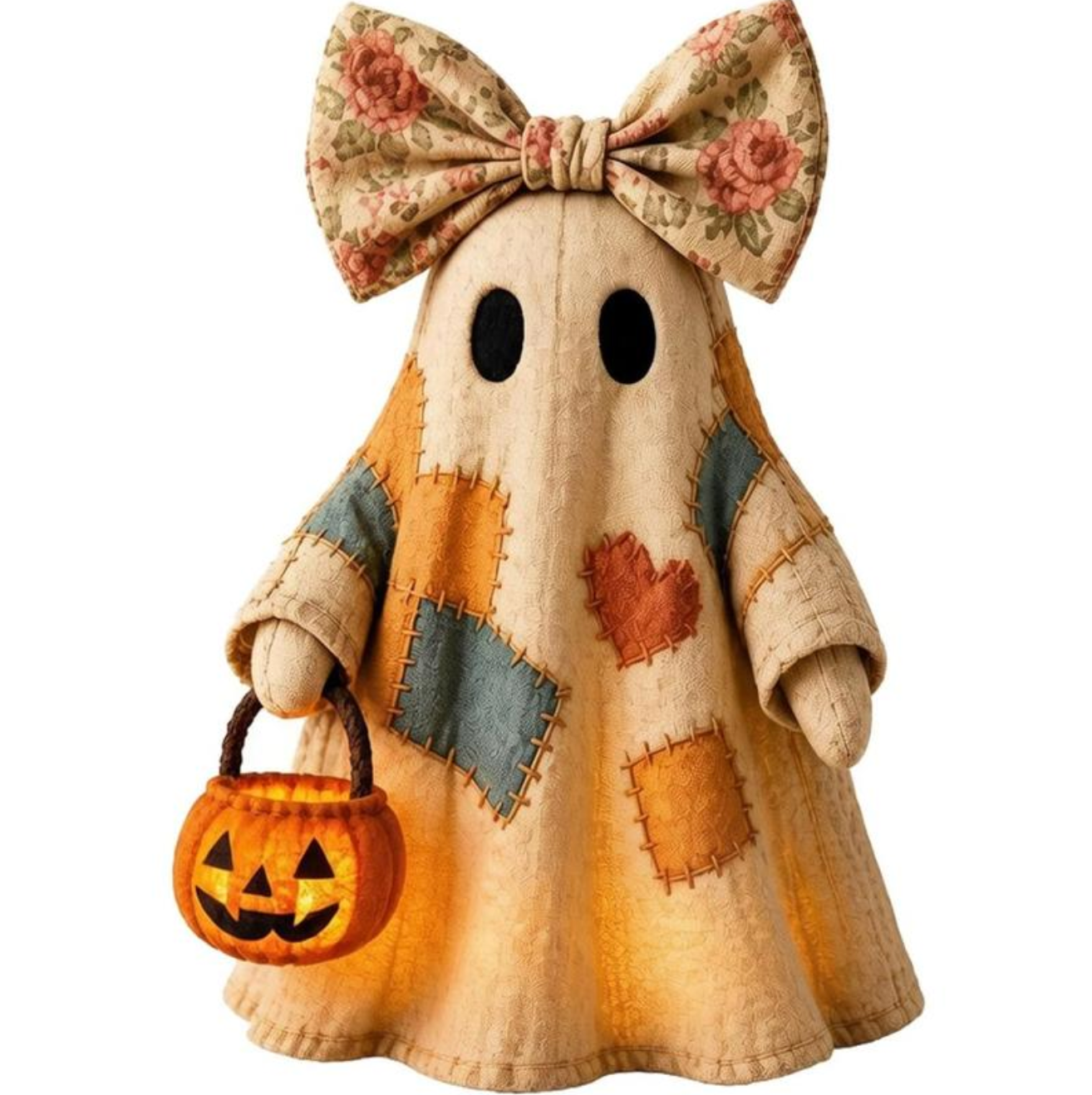 Handmade Patchwork Halloween Ghost